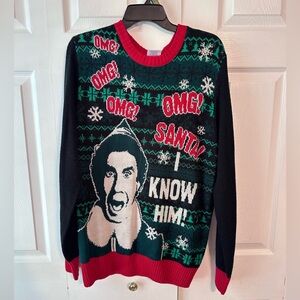 ELF Brand Unisex Ugly Christmas sweater EUC large